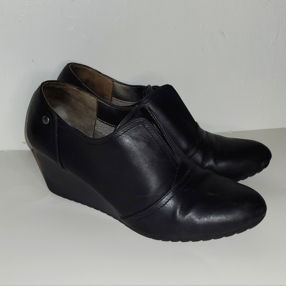 Wedge booties balck 9